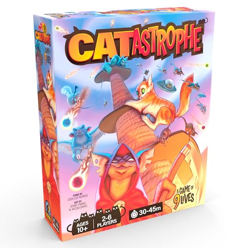 CATastrophe A Game of 9 Lives | The Purrfect Board Game for Family Night and Cat Lovers - Featuring Lil BUB, Cole & Marmalade, & 17 Other Famous Cats | Ages 10+ | 2-6 Players | Easy to Learn