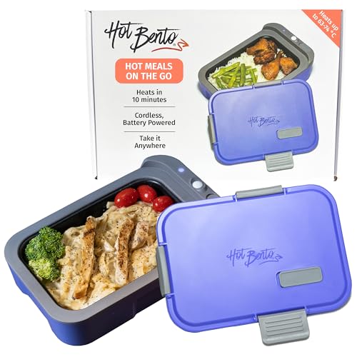 Hot Bento – Self Heated Lunch Box and Food Warmer – Battery Powered, Portable, Cordless, Hot Meals for Office, Travel, Jobsite, Picnics, Outdoor Recreation, Kitchen Meal Prep