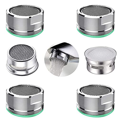 BOETOADG 4PCS Faucet Aerator, 2 Packs of Aerator Filter Replacement Parts, With Brass Housing 15/16 Inch 24mm External Thread Aerator Faucet Filter, With Gasket, For Kitchen and Bathroom