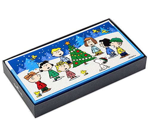 Hallmark Christmas Boxed Cards, Peanuts Gang (16 Cards and 17 Envelopes)
