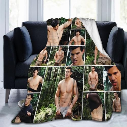 Taylor Lautner Blanket Ultra-Soft Micro Fleece Blankets Throw Blankets Decoration Gift for Decor Home Sofa,Office,Dormitory Bed car Camp Couch All Seasons