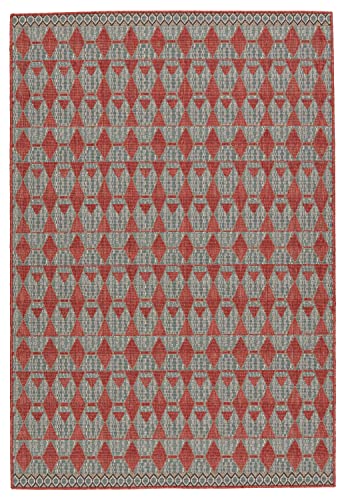 Jaipur Living Vibe Maji 8'X10' Area Rug, Global Red for Outdoor Spaces