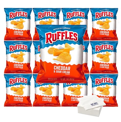 Ruffles Potato Chips 1oz. (Pack of 10) (Cheddar and Sour Cream 10ct.)