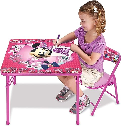 Minnie Mouse Table & Chair Set for Toddlers 24-48M, Includes 1 Table & 1 Chair [Amazon Exclusive] Table: 20'L x 20'W x 16.4'H, Chair: 12'L x 11.6'W x 17'H - Weight Limit: 70 lbs