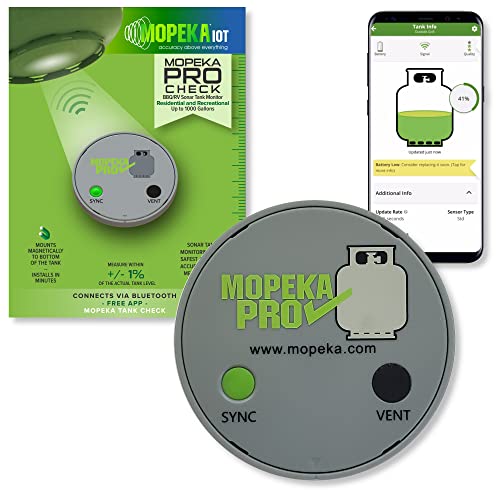 Mopeka Pro Check Sensor - Wireless Propane Tank Magnetic Sensor Level Indicator - Propane Gas Tank Pressure Gauge Electronic for BBQ Grill - Remote Ready Propane, Butane and Fuel Level Gauge with App