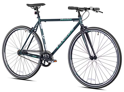 Takara Yuugen Single Speed Flat Bar Fixie Road Bike, 700c, Medium, Green