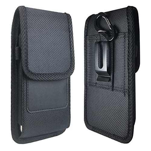 JOLIRSBOX Cell Phone Holsters for iPhone 14 13 12 11 pro max, XR, X, Xs Max, 8 7 6 Plus,Samsung S22 S21 S20 Note20 Ultra, Nylon Cell Phone Pouch fit with Otterbox Case on (not fit Defender Series)