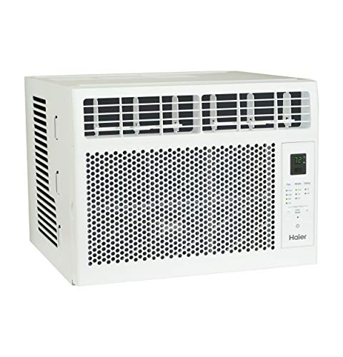 Haier Electronic Window Air Conditioner 6000 BTU, Efficient Cooling for Smaller Areas Like Bedrooms and Guest Rooms, 6K BTU Window AC Unit with Easy Install Kit, White