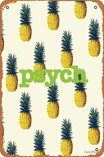 Psych Canvas Print Metal Sign Retro Home Decorative Vintage Tin Sign 12 x 8 Inch
