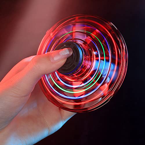 Renanseik Ifly Flying Spinner Mini Drone UFO Toy for Kids Hand Controlled Operated Ball Popular Gift Spinning and Fly Like Boomerang with Led Light Red