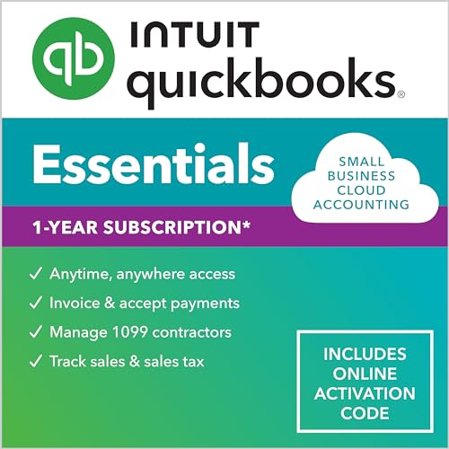 Intuit QuickBooks Online Essentials 2024 1-Year Subscription [PC/Mac Online Code]