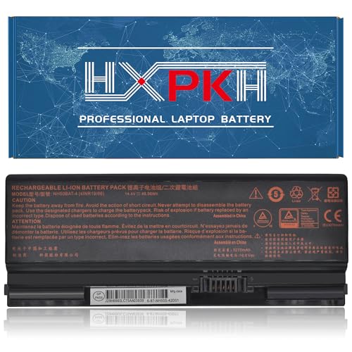 HXPK NH50BAT-4 Laptop Battery for HASEE G7-CT7NA G8-CT7NA Z7-CT5NA Z7M-CT Z8-CT7NA for PROSTAR Clevo NH50ED NH55EDQ NH57RA NH58EDQ for Sager NP6854 NP6855 NP6856 for GIGABYTE A5 X1 A7 X1S 48.96Wh