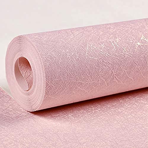 Cohoo Home Silk Pink Peel and Stick Wallpaper Self Adhesive Removable Pink Wallpaper Stick and Peel Pink Wall Paper Pink Contact Paper for Cabinets Bedroom Drawer Liner Wall Sticker 15.7” ×118”