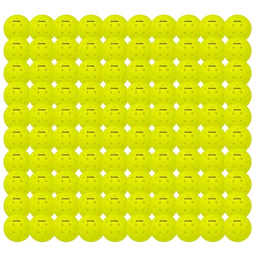 Franklin Sports Outdoor - X-40 Pickleball Balls - USA Pickleball (USAPA) Approved - 100 Bulk Pack Outside Pickleballs - Yellow - US Open Ball