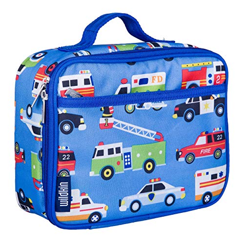 Wildkin Kids Insulated Lunch Box Bag for Boys & Girls, Reusable Kids Lunch Box is Perfect for Early Elementary Daycare School Travel, Ideal for Hot or Cold Snacks & Bento Boxes (Heroes)