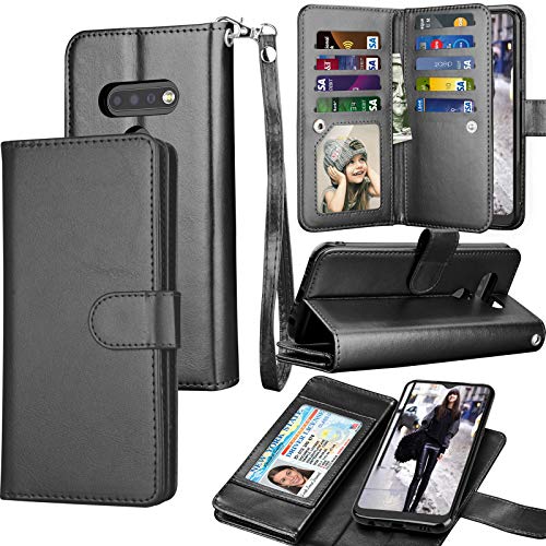 Tekcoo Wallet Case for LG K51 / 2020 LG Q51 / LG Reflect, Luxury PU Leather ID Cash Credit Card Slots Holder Carrying Pouch Folio Flip Cover [Detachable Magnetic Hard Cases] Kickstand - Black