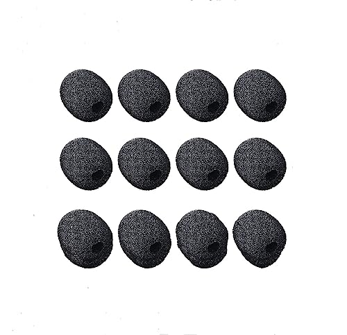 Kicada 12 PCS Lavalier Microphone Windscreen Foam Cover Lapel Mic Mini Windscreen Cover, Mini Size Foam Windscreen Cover Lapel Microphone Replacement Kit(7mm/0.27' diameter)