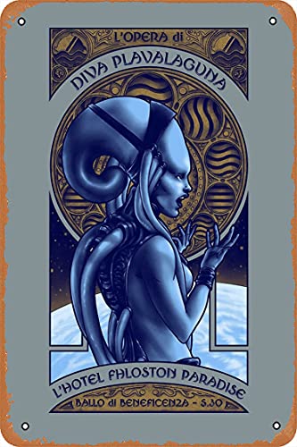 NIUMOWANG Metal Sign - The Fifth Element - Diva Plavalaguna Tin Poster 12 X 8 Inches