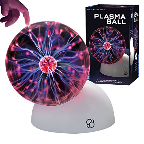 Thames & Kosmos The Plasma Ball Essential STEM Tool | Classic Scientific Device, Fresh 5-inch Glass Sphere, Interactive Electric Light Show | Explore Electricity, Matter, Energy, Small