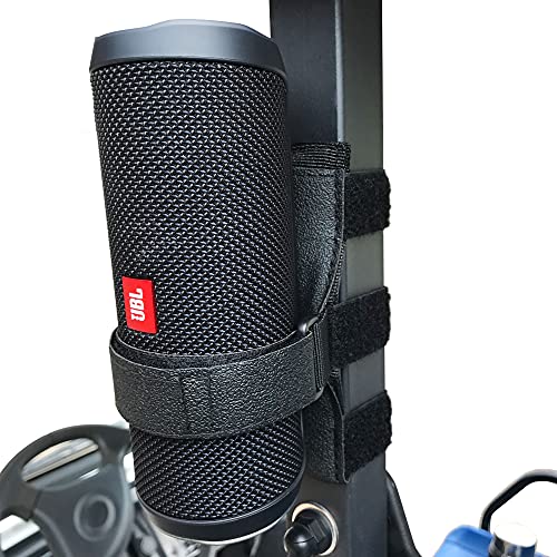HomeMount Portable Speaker Mount for Golf Cart Accessories - Adjustable Strap Fits Bluetooth Wireless Speaker Strap Attachment to Heater/Beach Umbrella/Boat