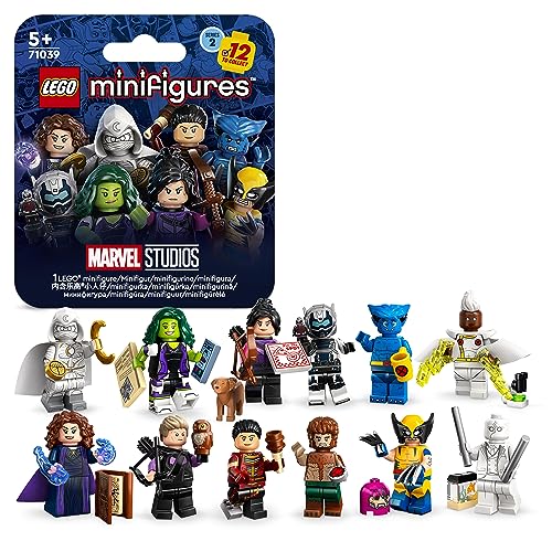 LEGO 71039 Marvel Series 2 Mini Figures, 1 of 12 Iconic Disney+ Characters to Collect in Each Bag, Includes Wolverine, Hawkeye, She-Hulk, Echo and More (1 Piece, Style Sent Randomly)