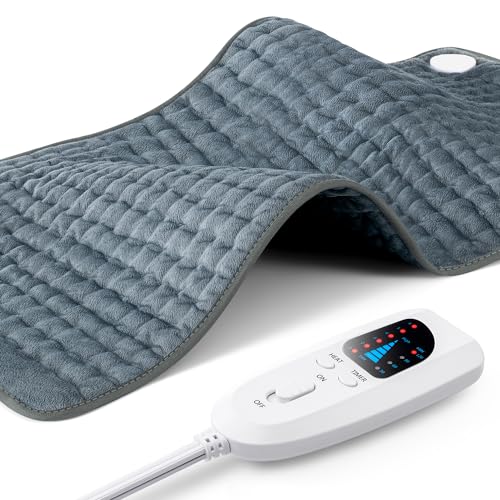17'x33' Heating Pad XXXL for Back/Neck/Shoulder Pain Relief and Cramps, Mothers Day Gifts for Women Mom Grandma Wife Girlfriend Sister Aunt Daughter, 6 Heat Settings, Auto-Off, Moist Dry Heat Options