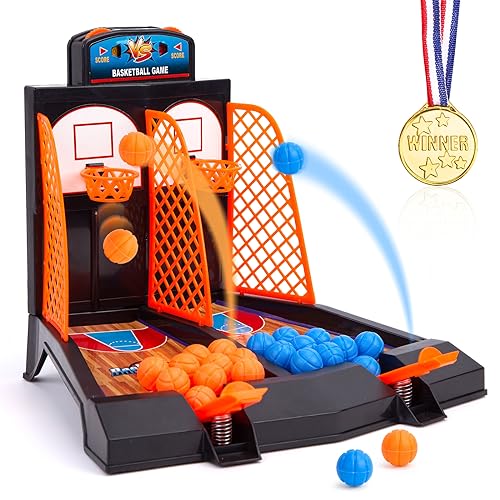 3 otters Mini Basketball Game, 29PCS Tabletop Game Set Desktop Toys Arcade Basketball Game or Kids Basketball Shooting Game, Sports Gifts for Boys 8-12