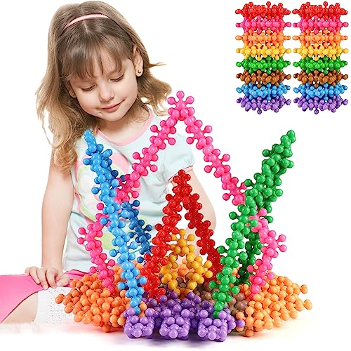 TOMYOU 400 Pieces Building Blocks Kids STEM Toys Educational Building Toys Discs Sets Interlocking Solid Plastic for Preschool Kids Boys and Girls Aged 3+, Safe Material Creativity