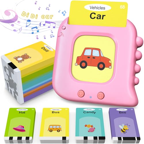 Talking Flash Cards,Kids Toddler Flash Cards with 240 Sight Words,Montessori Toys,Autism Sensory Toys,Speech Therapy Toys,Learning Educational Toys Gifts for Age 1 2 3 4 5 Years Old Boys and Girls