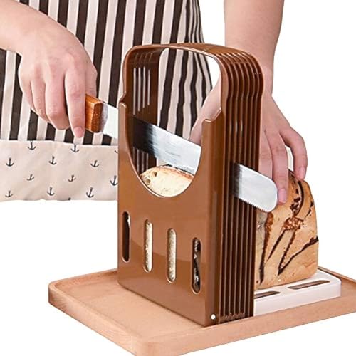 TCOTBE , Bread Bake Slicer Cutter, Foldable Compact Bread Slicing Guide,Kitchen Accessories,Bread Machine for Homemade Bread Bagel Loaf Sandwich