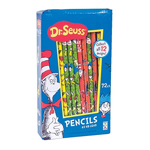 Raymond Geddes Dr Seuss Number 2 Pencils For Kids 72 Count (Pack of 1)