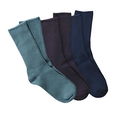 Maggie's Organics Cotton Tri-pack Cushion Crew Socks