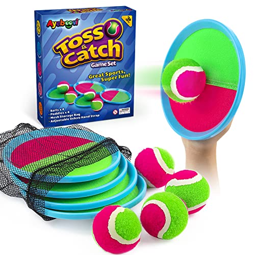 Ayeboovi Toss and Catch Ball Game Outdoor Toys for Kids Beach Toys Pool Toys Outdoor Yard Games for 3 4 5 6 7 8 9 10 Year Old Boys Girls Easter Basket Stuffers (Upgraded)
