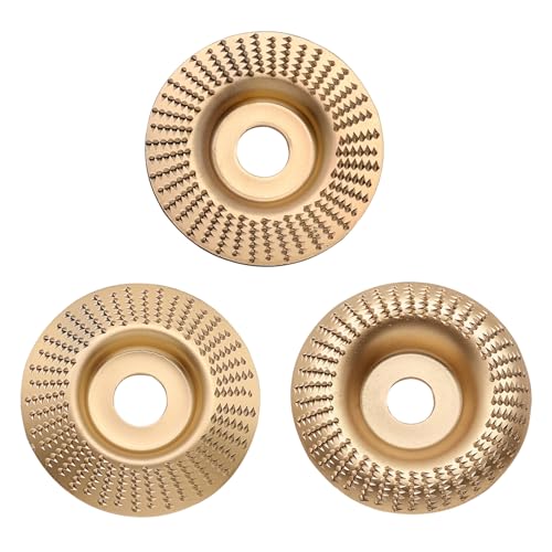 Muloo 3pieceS Wood Carving Disc Set Wood Grinding Wheel Rotary Disc Sanding Woodworking Carving Abrasive Disc Tools for Wood