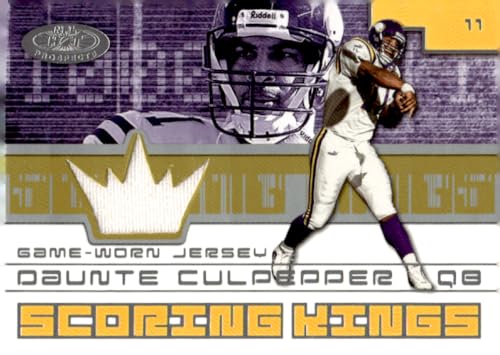 2001 Fleer Hot Prospects Scoring King Jerseys #13 Daunte Culpepper Vikings Football Card (SP - Short Print) (Memorabilia Piece or Relic) NM-MT