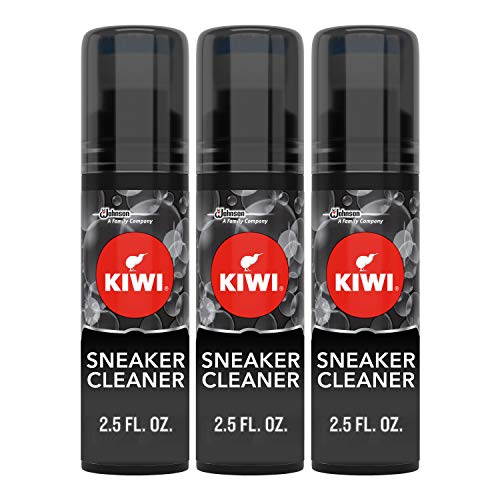 KIWI Sneaker and Shoe Cleaner | For Sneakers, Tennis Shoes, Leather and More | 2.5 Oz | Includes Sponge Applicator | Pack of 3