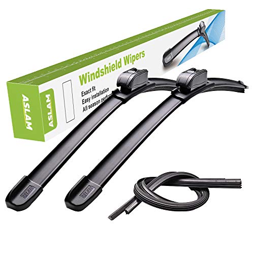 Windshield Wipers,ASLAM Type-G 26'+17' Wiper Blades:All-Season Blade for Original Equipment Replacement and Refills Replaceable,Double Service Life(set of 2)