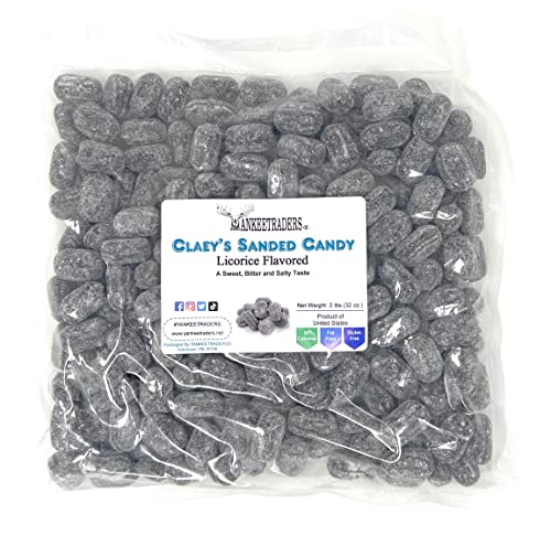 Claeys Licorice Sanded Candy Drops, 2 Pound