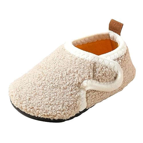 Bblulu Baby Boys Girls Booties Fleece House Slippers Non Skid Soft Sock Cotton Boots Infant Slippers First Walking Shoes Warm Socks Newborn Crib Shoes