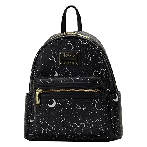Loungefly Disney Mickey Constellation All Over Print Glow in the Dark Double Strap Shoulder Bag Purse