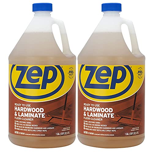 Zep Industrial Hardwood and Laminate Floor Cleaner - 1 Gallon (Pack of 2) ECZUHLF1282 - Removes Spots, Stains and Scuffs. Cleans and Restores Shine