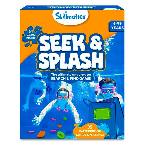 Skillmatics Seek & Splash Diving Gem Toys - Underwater Search and Find Game, Perfect for Swimming Pool & Summer Fun for Kids, Gifts for Boys & Girls Ages 6, 7, 8, 9 & Up
