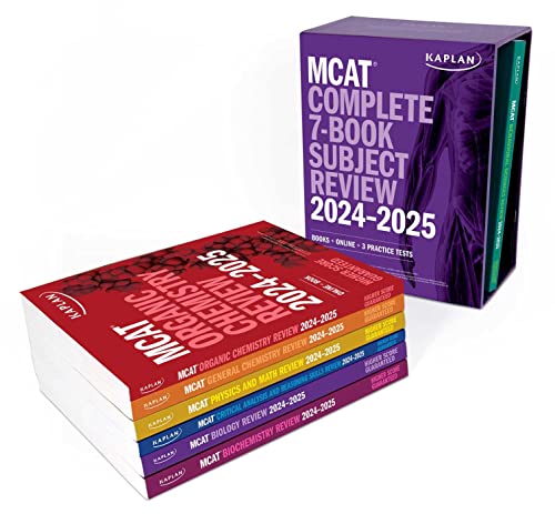 MCAT Complete 7-Book Subject Review 2024-2025, Set Includes Books, Online Prep, 3 Practice Tests (Kaplan Test Prep)
