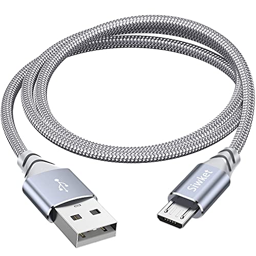 Siwket Micro USB Cable 10ft, Braided USB A to Micro Android Charger Cable Fast Charge Cord for Samsung Galaxy J7,S7,S6,Kindle Fire,Fire HD Tablets,PS4 Controller,Sony,HTC,LG,Motorola,Huawei