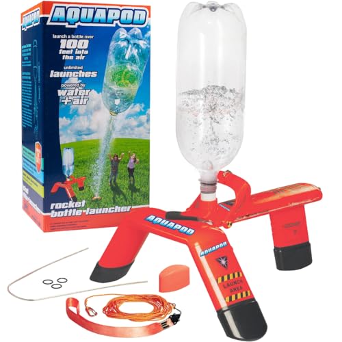 The Original AquaPod Rocket Bottle Launcher Kit - Launches Soda Bottles 100 Ft Up in The Air - Fun Educational STEM Gift Idea for Kids & Teens - Great Science Toy & Outdoor Activity for Family