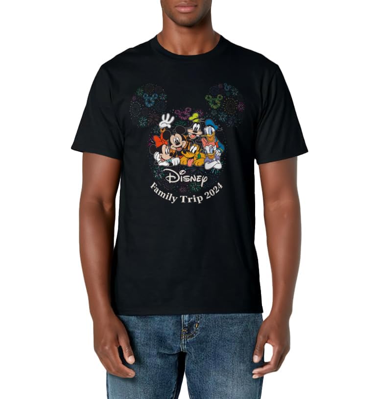 Disney Mickey & Friends Fireworks Vacation Family Trip 2024 T-Shirt