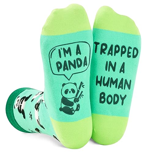 Zmart Funny Panda Gifts for Women Men, Novelty Panda Socks Fun Crazy Silly Socks Stocking Stuffers