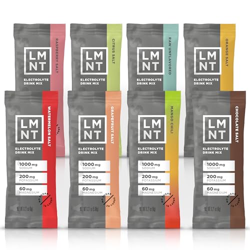 LMNT Zero-Sugar Electrolytes - Sample Pack - Hydration Powder Packets | No Dodgy Ingredients | Keto & Paleo Friendly | 8 Sticks