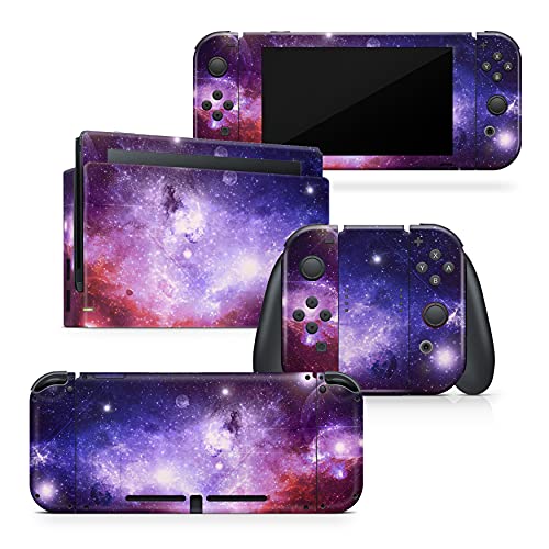 TACKY DESIGN Galaxy Skin Compatible with Nintendo Switch Skin, Planets Compatible with Nintendo Switch Skin, Vinyl 3m Sticker, Full wrap Cover