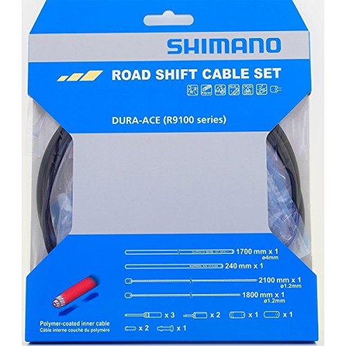 Shimano Dura-Ace R9100 SP41 Polymer-Coated Derailleur Cable Set, Black